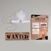 Карнавальный набор &laquo;Кокетка&raquo; повязка, бусы ,табличка