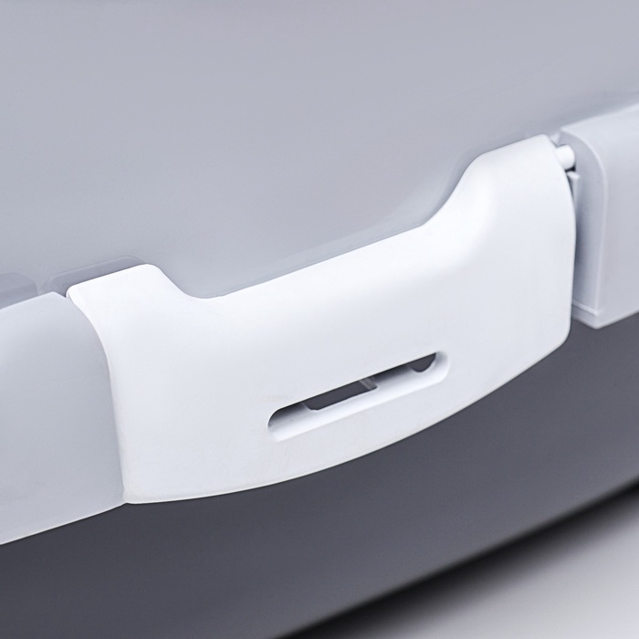 Туалет-домик для кошек закрытый с дверцей 43*32*33 см, серый