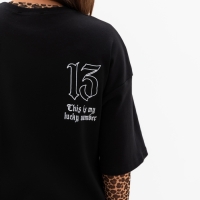 Футболка женская MIST Lucky р. S-M, черный Футболка женская MIST Lucky р. S-M, черный