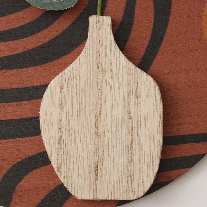 Крючки декоративные дерево Крючки декоративные дерево "Абстракция. Роза в вазе" 1,5х19х23,5 см