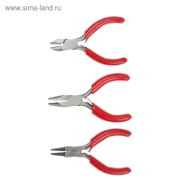 Набор инструментов ЛОМ, круглогубцы, длинногубцы и бокорезы, обрезиненные рукоятки, 80 мм Набор инструментов ЛОМ, круглогубцы, длинногубцы и бокорезы, обрезиненные рукоятки, 80 мм