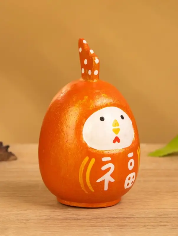 Деревянная кукла кокеши "Цыпленок" цв. красный, 6х6х9 см