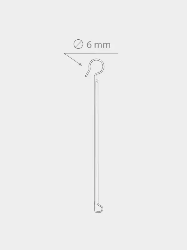 Ценникодержатель на крючок, откидной, 7&times;4 см, цвет прозрачный