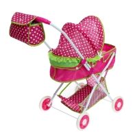 Коляска для кукол &laquo;Счастливый карапуз&raquo; универсальная, с корзиной и сумкой