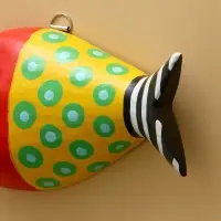 Панно "Рыба-хищник" дерево 20х12х4 см, цв. разноцветный