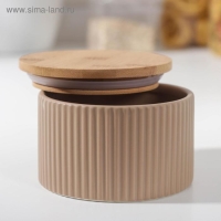 Банка керамическая для сыпучих продуктов &laquo;Дымка&raquo;, 570 мл, цвет бежевый