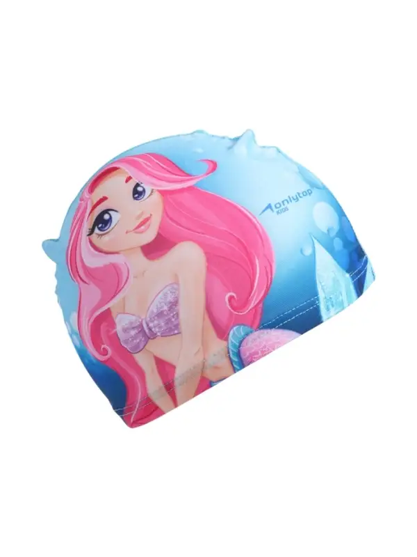 Шапочка для плавания ONLYTOP Swim &laquo;Русалка&raquo;, детская, тканевая, обхват 46-52 см