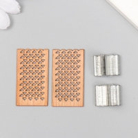 Фитиль для свечи дерево с металлическим держателем широкий набор 2 шт 2х3,6 см