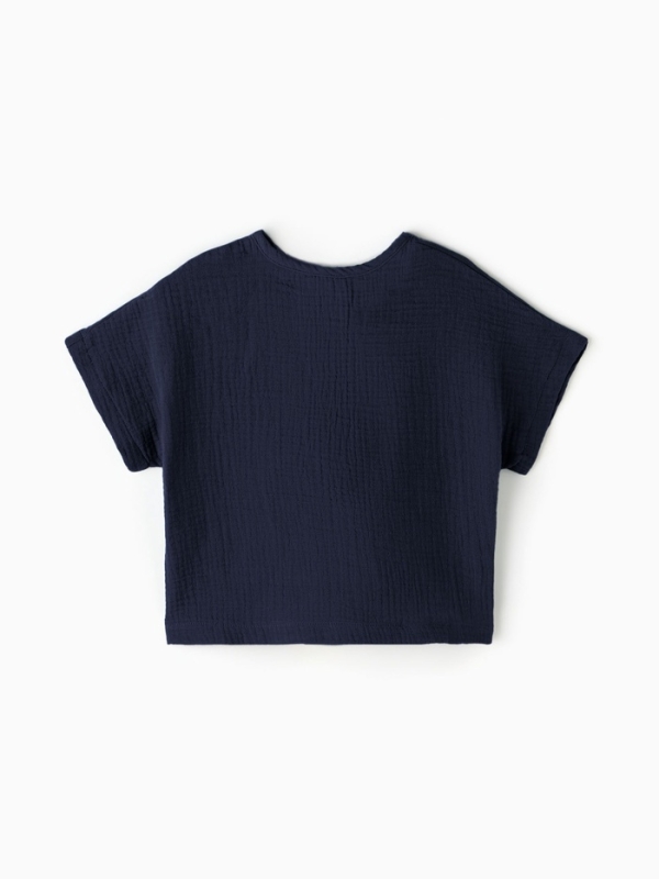 Рубашка Крошка Я "Муслин", рост 92, синий