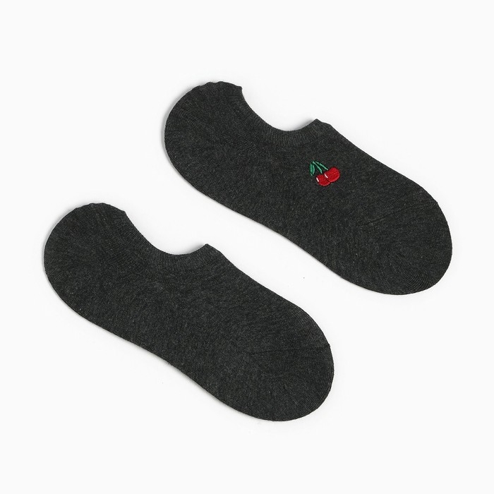 Носки женские укороченные MINAKU "Вишня" цвет серый, р-р 36-39 (23-25 см)   7488411