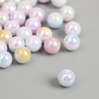 Бусины для творчества пластик "Шарики перламутровый градиент" d=1 см набор 50 шт Бусины для творчества пластик "Шарики перламутровый градиент" d=1 см набор 50 шт