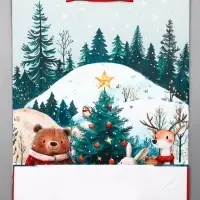 Пакет подарочный новогодний ламинированный, &laquo;Подготовка к Новому Году&raquo; , 33&times;10&times;42.5 см