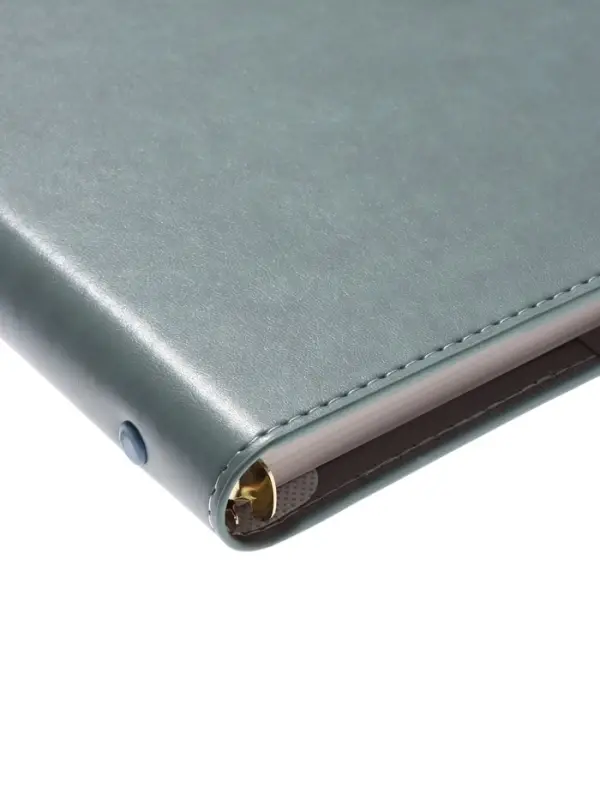 Органайзер на кольцах, А5, с хлястиком, 80л, линия, к/зам, Зеленый