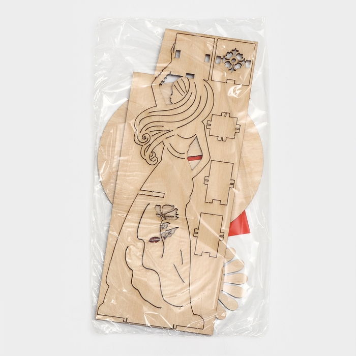 Салфетница деревянная &laquo;Индийская красавица&raquo;, с подставкой под зубочистки, 25&times;13&times;13 см