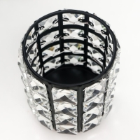 Подсвечник металл на 1 свечу "Кристаллы" цилиндр чёрный 12х9х9 см Подсвечник металл на 1 свечу "Кристаллы" цилиндр чёрный 12х9х9 см
