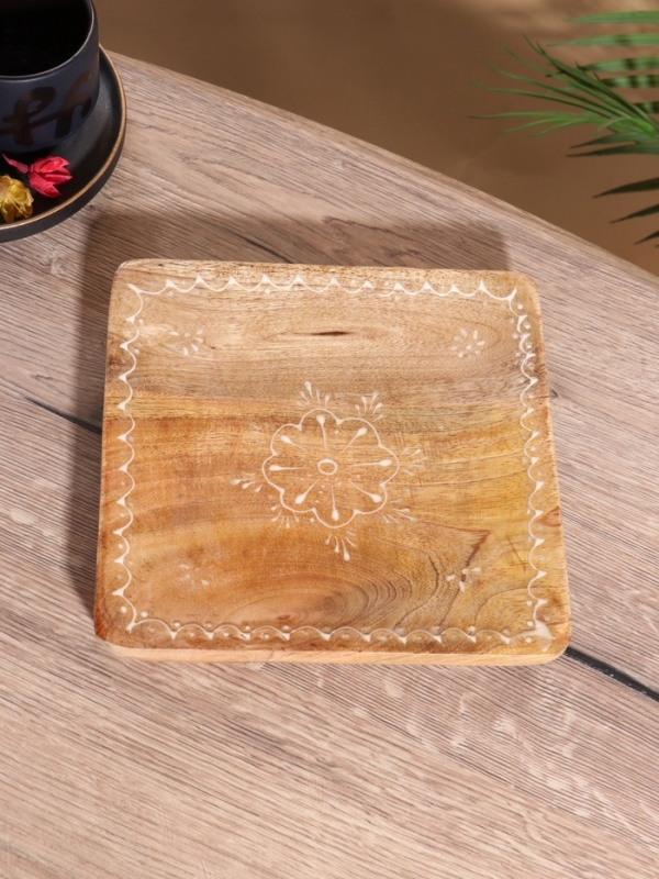 Блюдо "Звезда" дерево манго 20,5х20,5х3 см