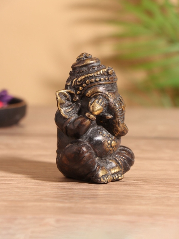 Сувенир бронза "Ганеша" 6х5х8 см