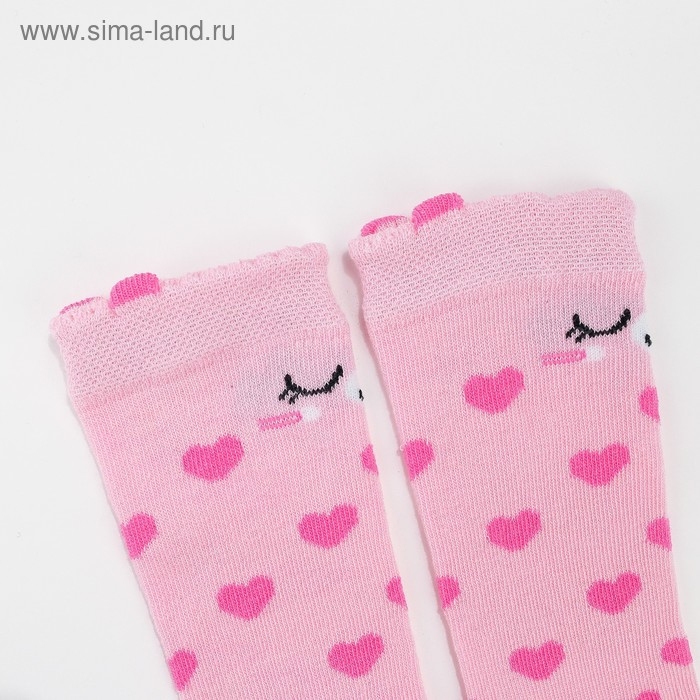 Гольфы Крошка Я &laquo;Котёнок&raquo; 10-12 см, цвет розовый