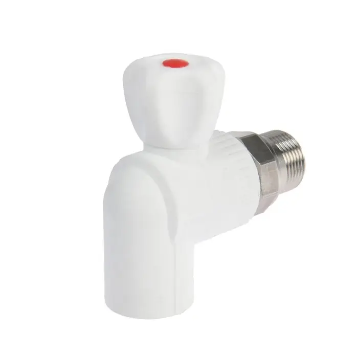 Кран шаровой для радиатора ZEIN engr, полипропиленовый, угловой, d=25 мм х 3/4"