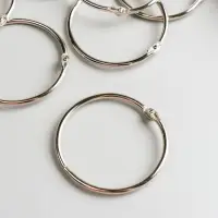 Кольцо для творчества (для фотоальбомов) "Серебро" набор 8 шт внутр. d= 5 см внешн. d=5,5 см