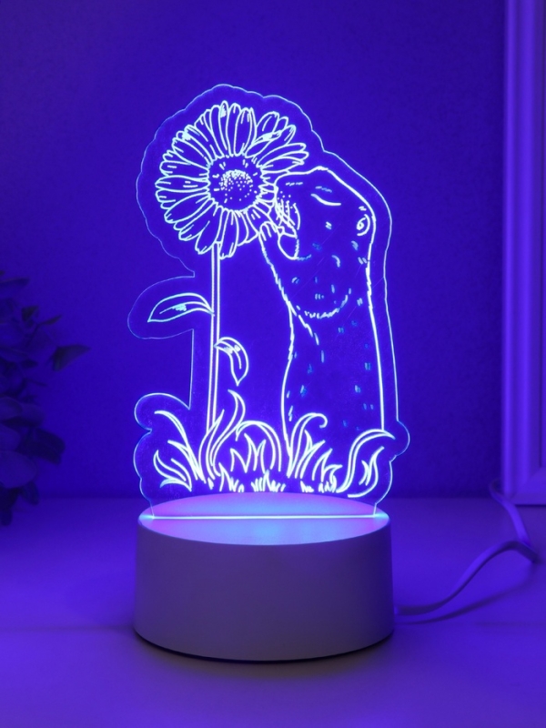 Светильник "Суслик и ромашка" LED RGB от сети RISALUX 9,5х10,1х17 см