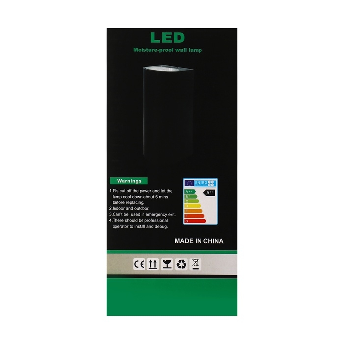 Светильник фасадный &laquo;Глайт&raquo;, FSD-034, 10 Вт, 3000K, IP65, 220 В, пластик, черный