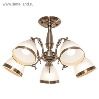 Люстра классика "Мадлен" 5 ламп 60W E27 основание античная бронза