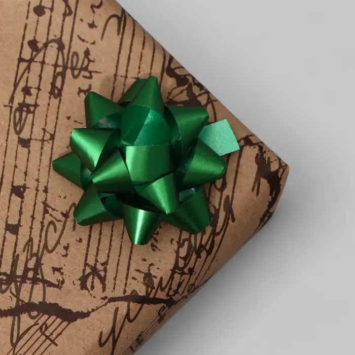 Бант - звезда №3.5, металлик, ассорти