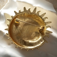 Брошь &laquo;День и Ночь&raquo;, цвет матовое золото