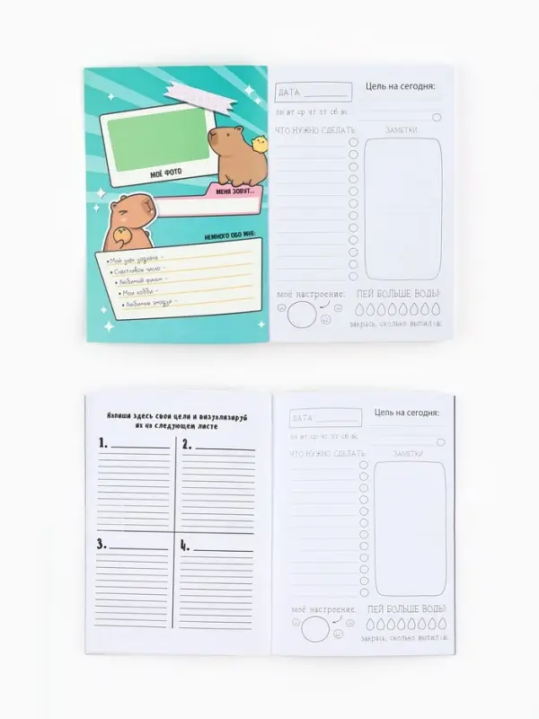 Блокнот творческий с заданиями А6+, 120 листов "Капибара"