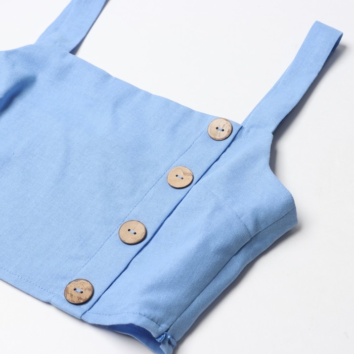 Костюм женский (юбка и топ) MIST Summer time, голубой, р. 48 Костюм женский (юбка и топ) MIST Summer time, голубой, р. 48