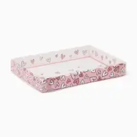 Коробка для кондитерских изделий с пластиковой крышкой &laquo;Сердца&raquo;, 22 х 15 х 3 см