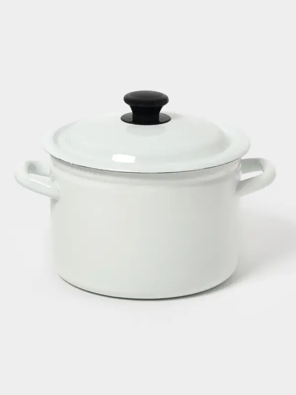 Кастр.цил.борт. 4л (белая)Без декора