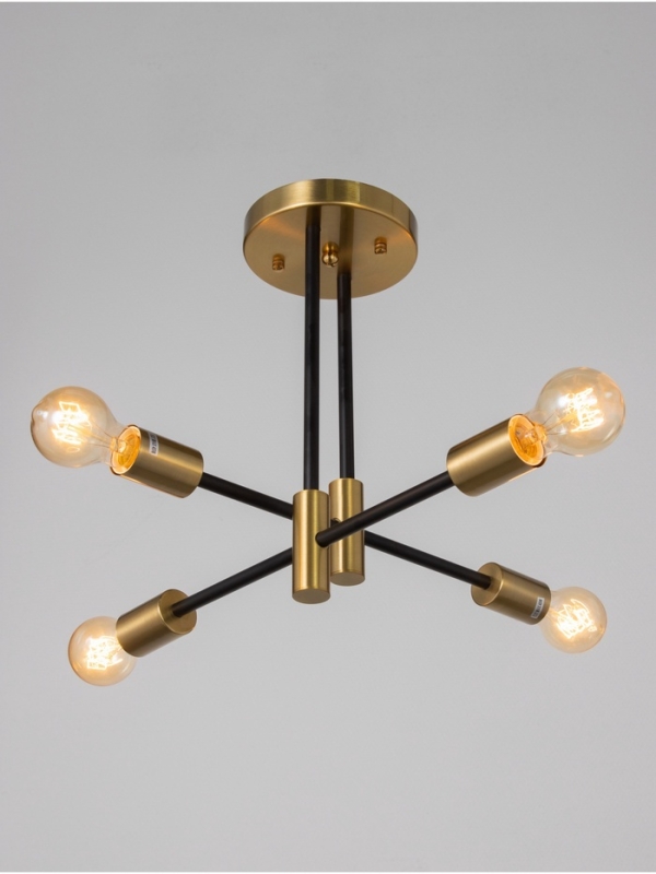 Люстра "Лора" 4х40Вт Е27 латунь 58х58х37см