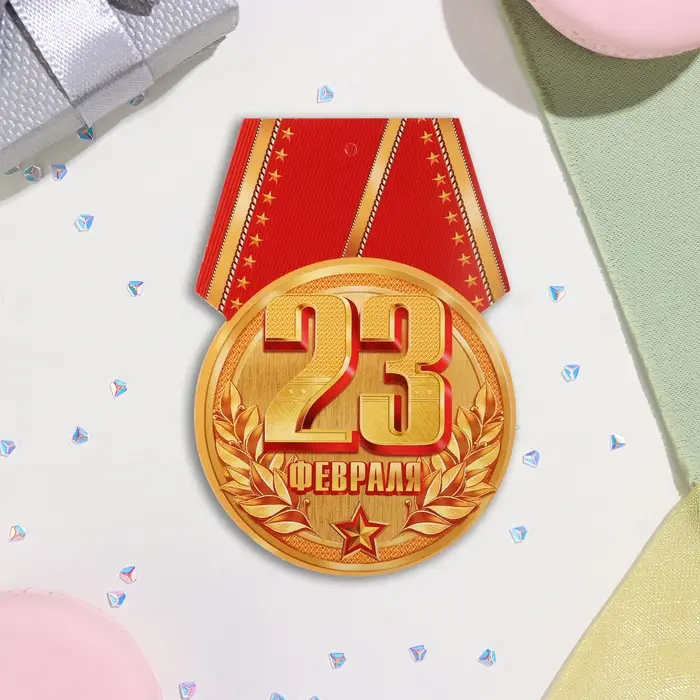 Открытка-шильдик &laquo;23 Февраля&raquo;, 8.5&times;11 см