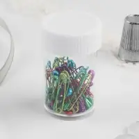 Булавки английские, 22 мм, 50 шт., разноцветные