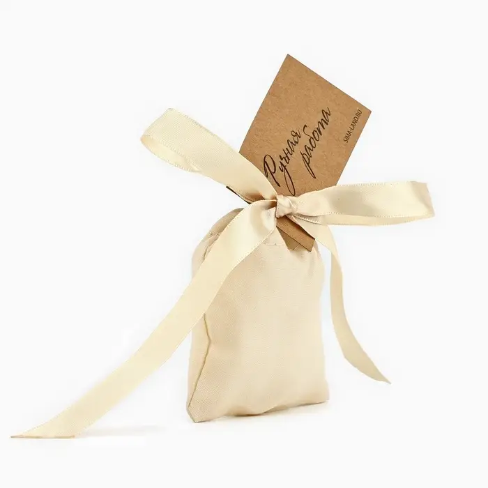 Мешочек подарочный из хлопка &laquo;Ручная работа&raquo;, 7 х 9 см +/- 1.5 см