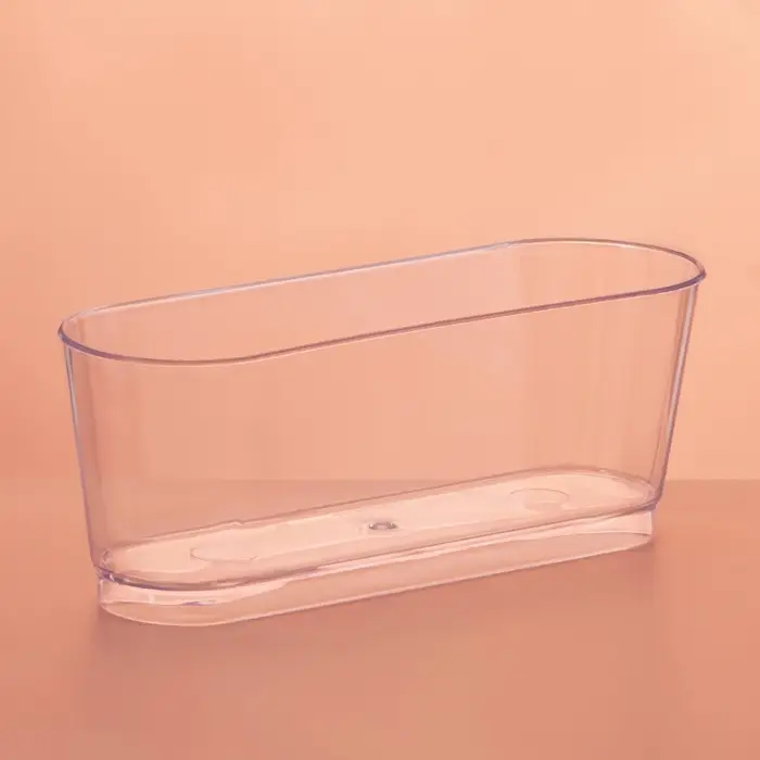 Креманка пластиковая одноразовая овальная &laquo;Лимончелло&raquo;, 100 мл, прозрачная