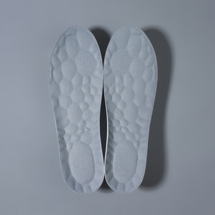 Стельки для обуви, амортизирующие, р-р RU до 42 (р-р Пр-ля до 42), 27 см, пара, цвет серый