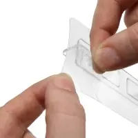 Полкодержатель с клейкой поверхностью ТУНДРА, 120&times;50&times;19 мм, двойной, прозрачный