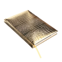 Ежедневник недатированный,ованный, A5, 136 листов, Attomex. Arkona, твердая обложка, бумвинил с поролоном, ляссе, блок 70%, золотой