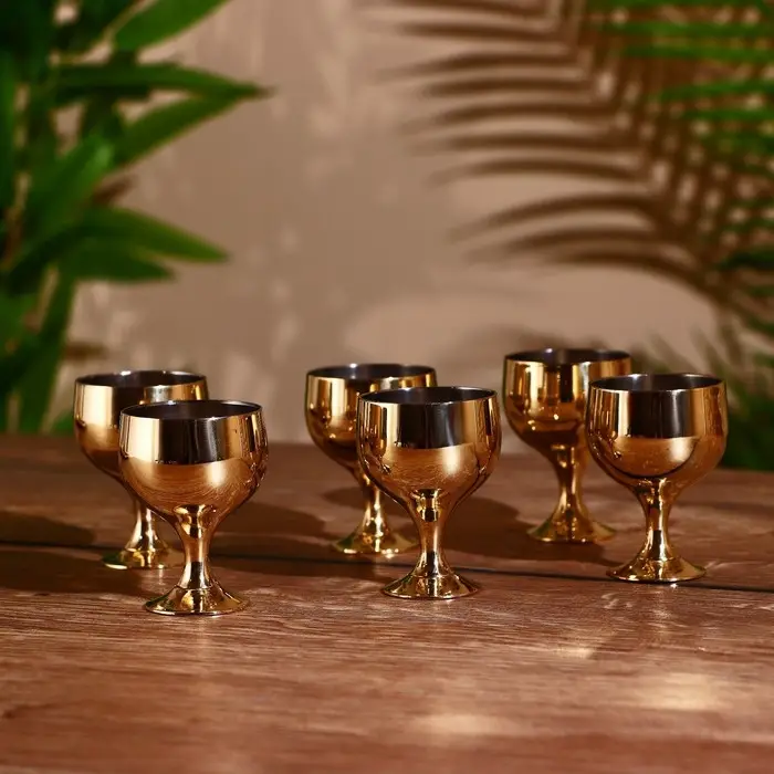 Набор 6 рюмок на подносе 24х17 см