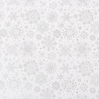 Бумага силиконизированная &laquo;Снежинки&raquo;, серебряные, для выпечки, 0,38 х 5 м