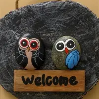 Панно WELCOME, 18&times;5&times;18 см, дерево, бежевое