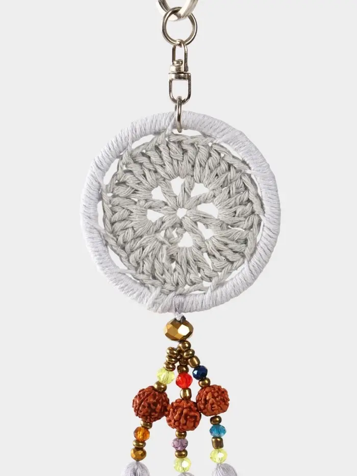 Брелок "Ловец снов" 19 см, цв. серый