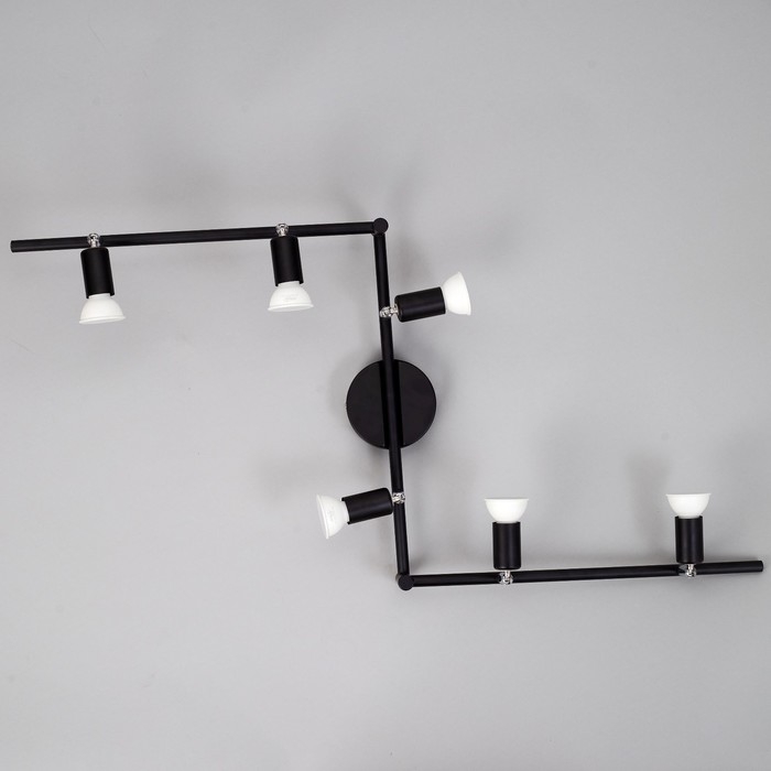 Спот "Дарни" 6хGU10 35Вт черный 102х15 см