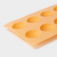 Форма для выпечки Доляна &laquo;Насекомые. Улей&raquo;, силикон, 28&times;17 см, 8 ячеек (4,5&times;5,5&times;3 см), цвет оранжевый