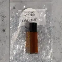 Флакон для парфюма, со стеклянным роликом, 5 мл, цвет коричневый/чёрный