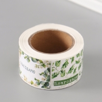 Наклейка бумага "Веточки и листья" 3х5 см 200 шт в рулоне