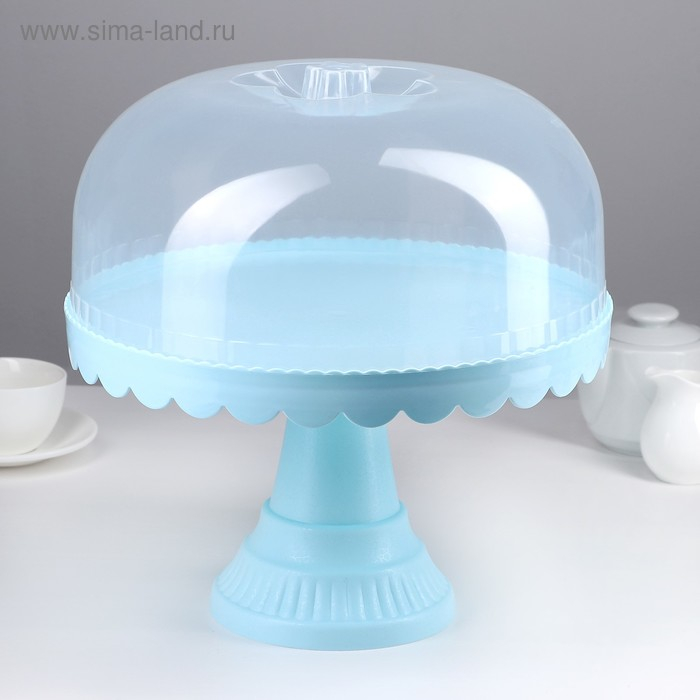 Тортовница с крышкой, 32,5&times;32,5&times;34 см, цвет МИКС